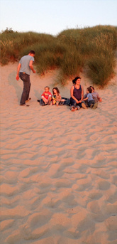 Familienausflug am Strand