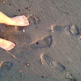 Fußspuren im Sand